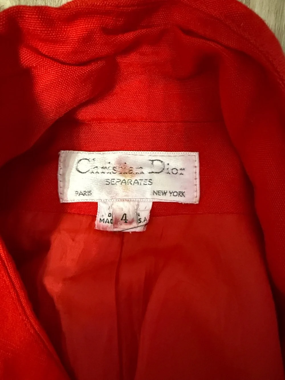 Dior Red Lightweight Women's Blazer Jacket